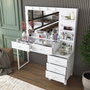 Hanah Home Mesa de Maquillaje con 10 Focos Blanco